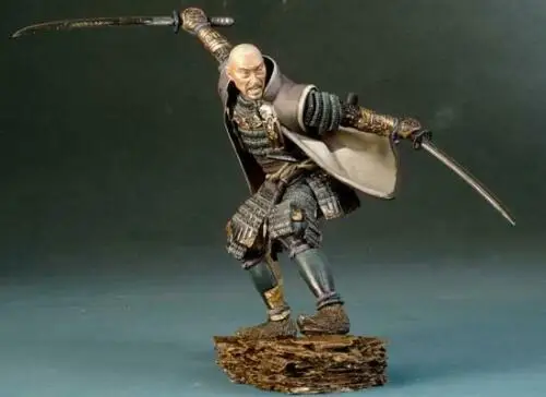 

Unassambled 1/32 54mm ancient officer Warrior with base Resin figure miniature model kits Unpainted