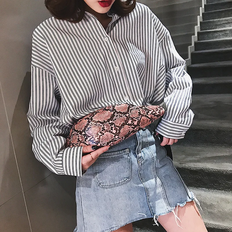 new snakeskin waist pockets cross-border ladies personality fashion Europe and America wild small mobile phone pockets