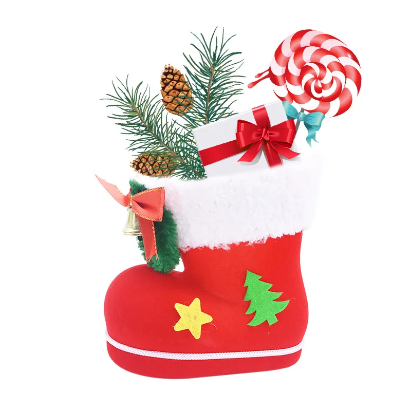 1 шт., рождественские ботинки Санта-Клауса, подвеска-кулон, новогодняя елка, вечерние, подвесные, Ornamrnt, подарок на Рождество, конфетная сумка, 7