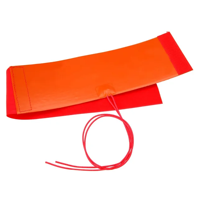 12 V 240W Rugalmas Fűtőpad Elem Szilikon Dinitrogén Palack Fűtés Szőnyeg 10X30Cm Narancssárga Fűtőpárnák - Image 4