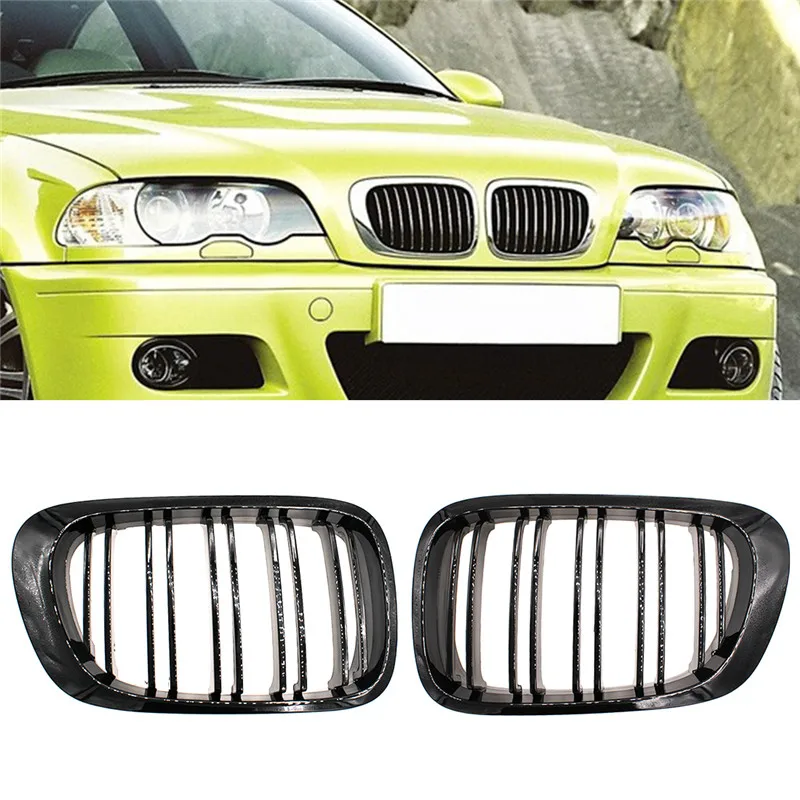 For BMW 3 Series E46 1998-2001 Car Front Upper Grille Mesh Gloss Matt Carbon Racing2D Slat Kidney | Автомобили и мотоциклы