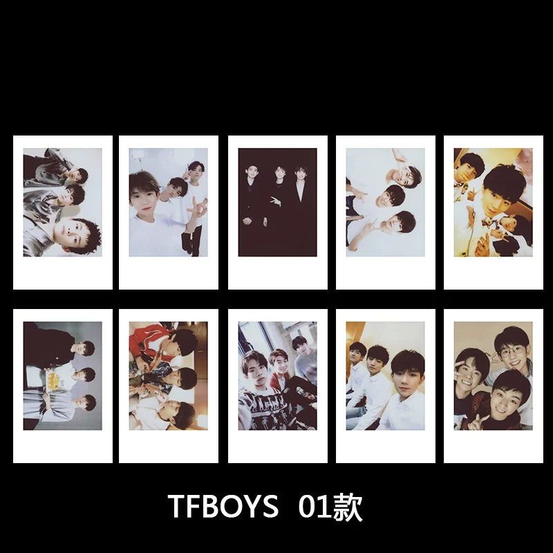 lTFBoys Polaroid Card White Frame INS Jackson Yee Roy Karry Postcards LOMO Cards Fans Collection 10 pcs/set kpop | Украшения и
