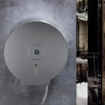 

1Pc Wall-Mounted Round Tissue Holder Modern Style Roll Paper Storage Rack Bathroom Accessories