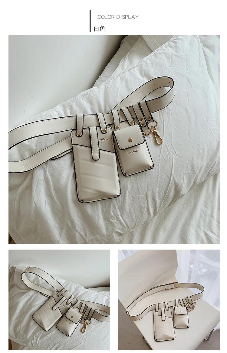 Unisex Tactical Waist Bag For Belt PU Leather Men Purse Punk Fanny Pack Women's Bag Multifunction Bag Male Phone Pouch JD02 (3)