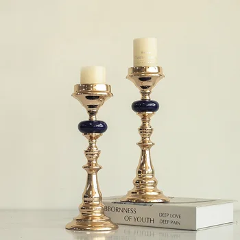 

IMUWEN Metal Candle Holder Gold Candle Stand Fashion Wedding Exquisit Table Candlestick Party Home Decor IM737