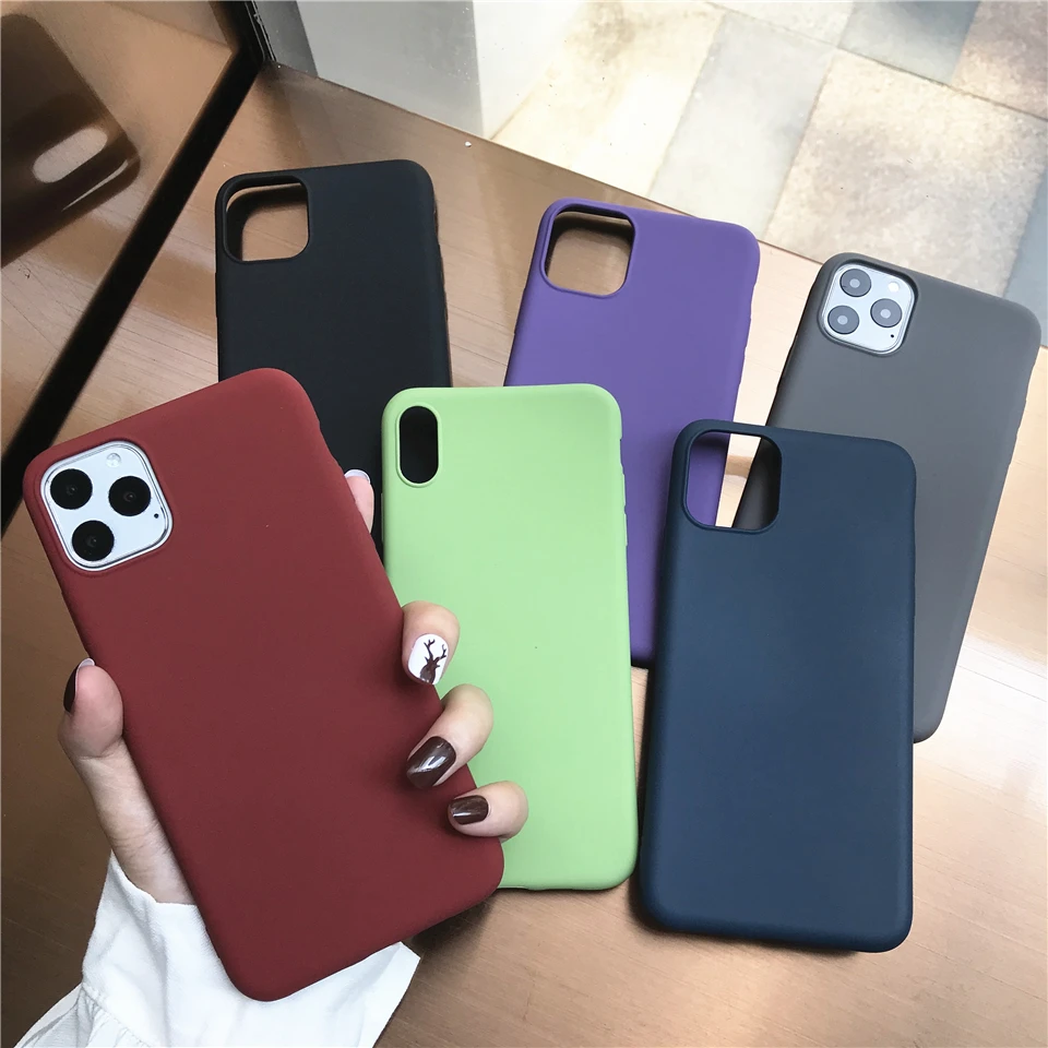 Матовый Мягкий силиконовый чехол из ТПУ с песочными гранулами для iphone 11 XS MAX XR SE 5S 6