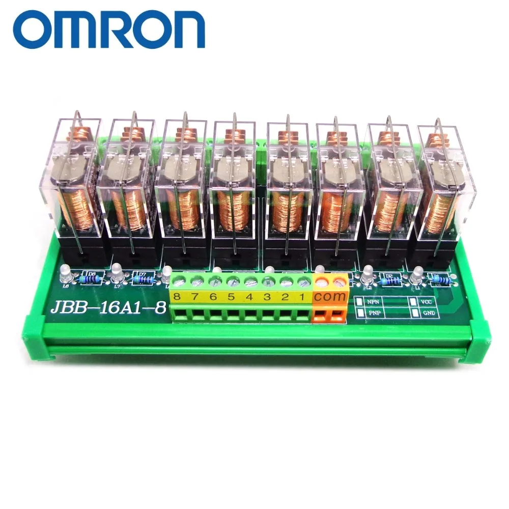 US Omron 8 Relay Module Eight Panels Driver Board Socket DC 12V NPN Details about    