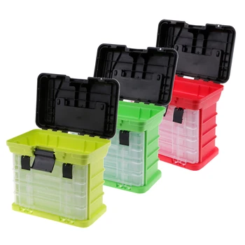 

Fishing Tackle Box Portable 4 Layers Sea Boat Fishing Accessories Box Case with Handle