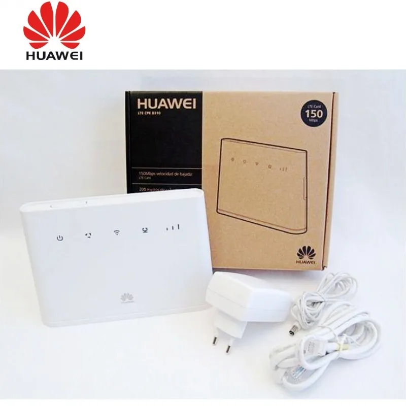 Разблокированный HUAWEI B310 B310S-22 4G LTE CPE 150 Мбит/с Wifi беспроводной маршрутизатор до 32 Wi-Fi устройств+ 2 шт 4 г Антенна