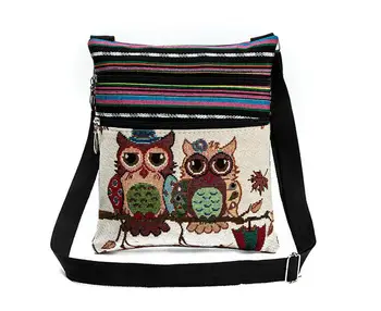 

Women Girl Shoulder Bag Messenger Purse Zip Owl Satchel Tote Handbag Travel