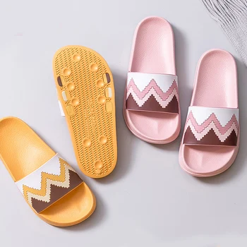 

Women Slippers Slide Sandals Summer Mosaic Wave Pattern Beach Slides Flip Flops Non-slip Women Men Couple Home Casual Shoes