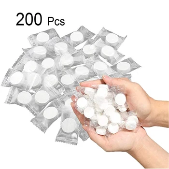 

200Pcs Disposable Travel Towel Compressed Face Towel Cotton Water Wet Wipe Washcloth Napkin Outdoor Moistened Tissues