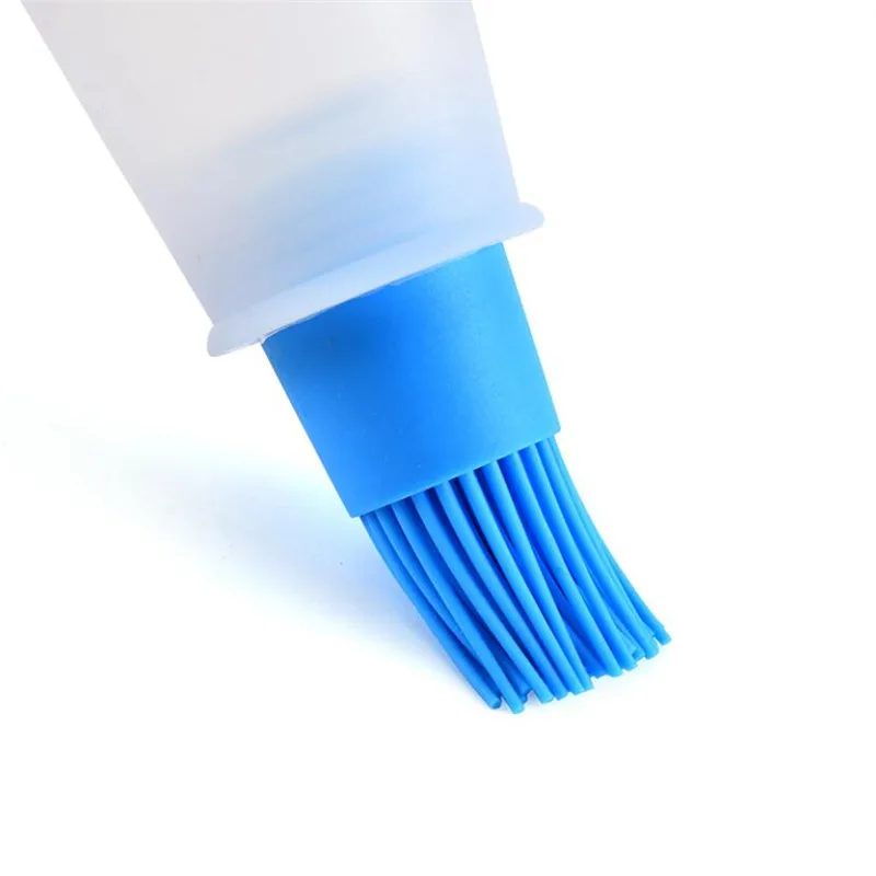 Oil Brush Oil Bottle Silicone Basting Brush Oil Bottle Brush 1 Pcs Portable Silicone Oil Bottle with Brush Grill Oil Brushes Liquid Pastry Kitchen Baking BBQ Tool Kitchen Tools for BBQ