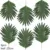 Tropical Palm Leaves Summer Monstera Artificial Silk Turtle Leaves For Home Hawaiian Luau Beach Wedding Party Decor Fake Plants 15