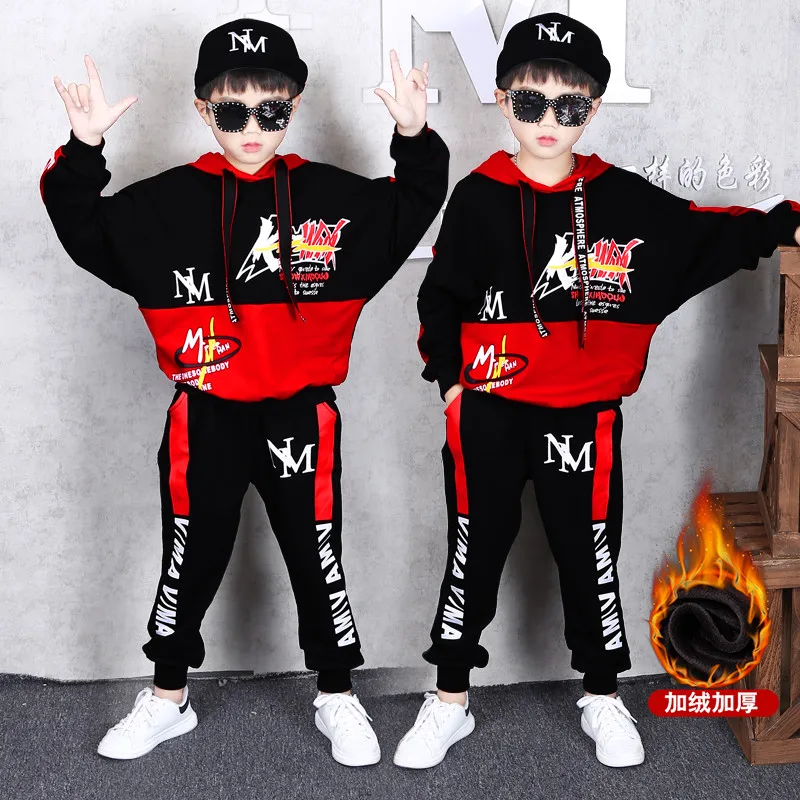Autumn Spring Kids Clothes Boys 6 7 8 9 10 11 12 13 14 Years Boys Clothing Set Sports Suit Boys Hooded Jacket And Pants Outfits (3)