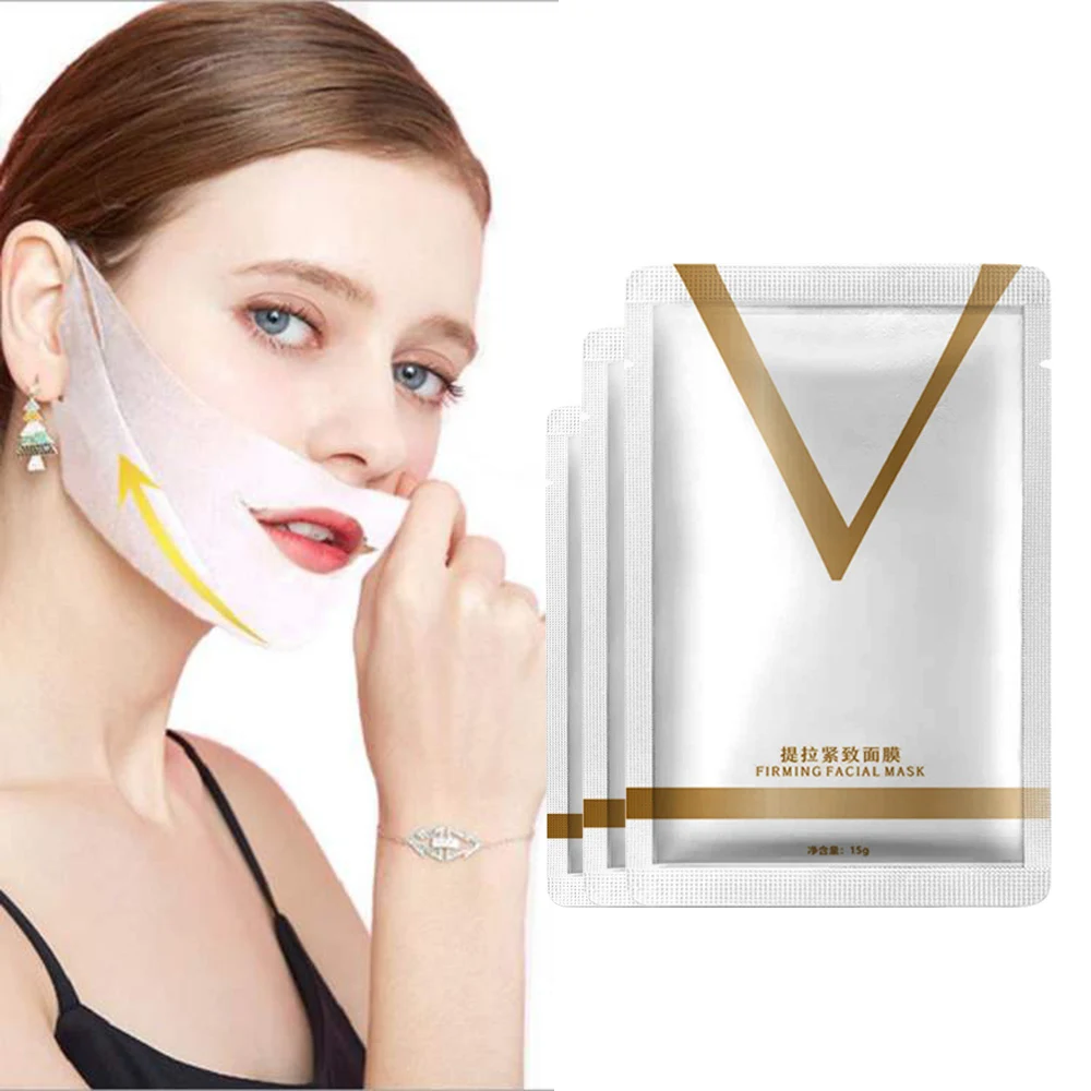 Лифтинг, укрепление V-Shaped Mask одиночный V эластичный двойной висящий ушной глазок пластиковые наклейки для лица для улучшения релаксации отек