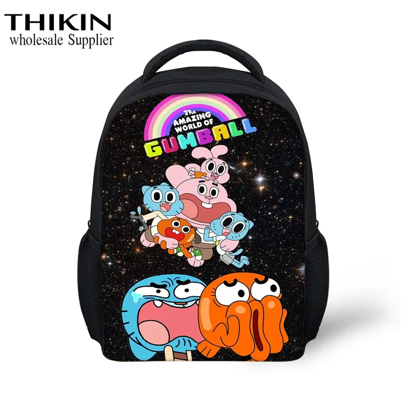 THIKIN мультфильм Амазон мир Gumball печати Kinderen дизайн рюкзак для школы сумки для маленьких мальчиков малышей Маленькие школьные сумки - Цвет: as picture