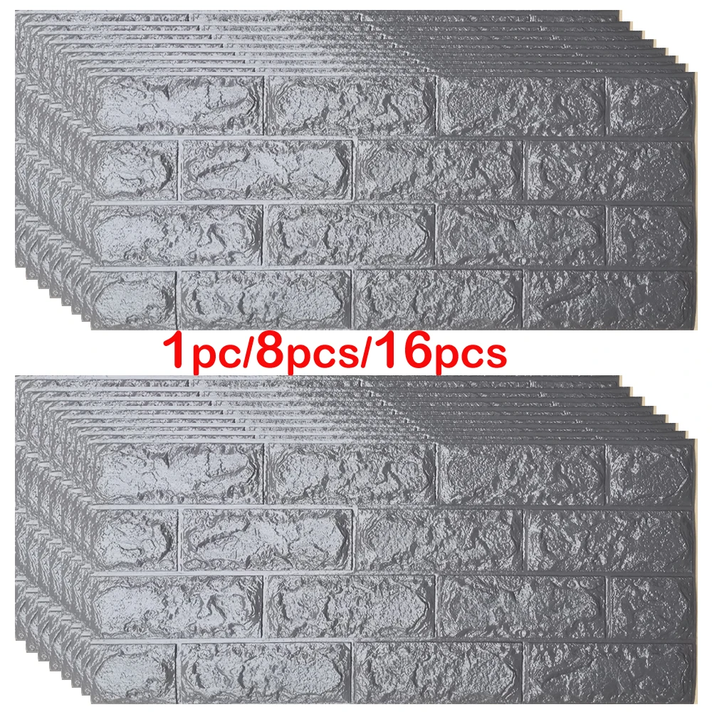 ПЭ Пена 3D наклейки на стену самоклеющиеся тисненые кирпичные панели DIY каменные