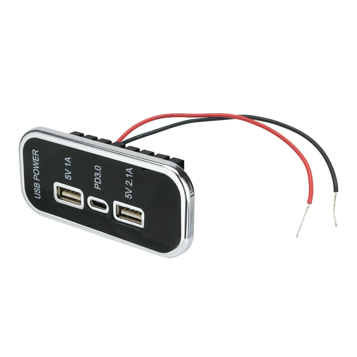Caricabatterie Universale Impermeabile MMOBIEL Con Doppia USB, Indicatore LED Blu, 12V-24V, Uscita 5V 2.1A + 1.0A, Per Auto, Moto, Camper, Barca