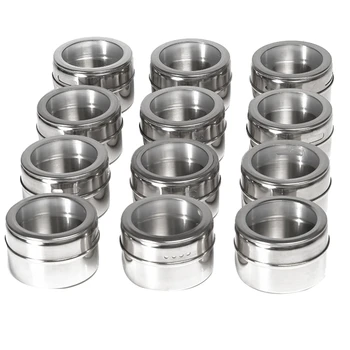 

netic Spice Jars Container Set with Labels Stickers Spoon Seasoning Bottle Pepper Condiment Storage Box of Elefants