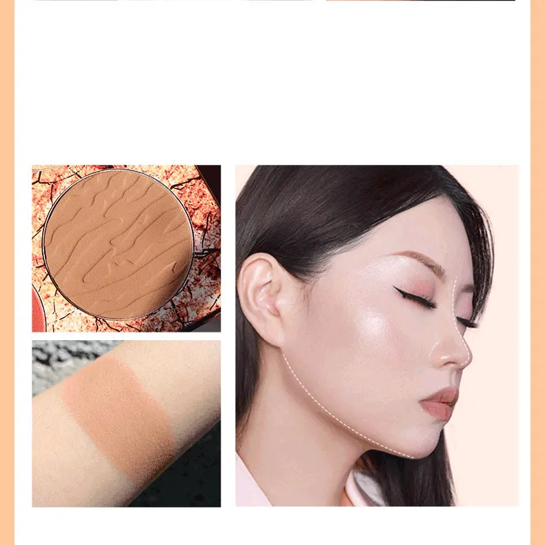 Contorno em pó Shimme e Matte Ellesy Marca Cores Highlighter Paleta Maquiagem Rosto Bronzer Profissional Blush 4 11 Cheap Bronzeadores e iluminadores