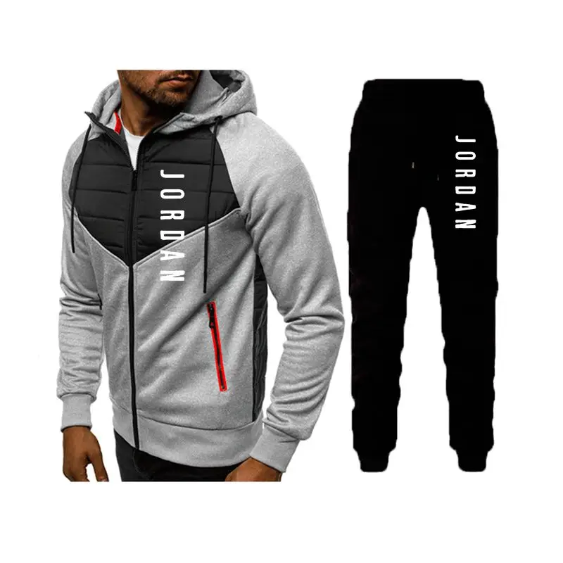 

Brand Men's Autumn winter Hot Sale Men's Hoodie+pants Two Pieces Sets Casual Tracksuit Male Sportswear 2020 New