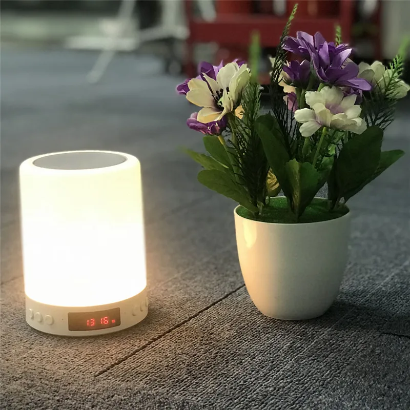 Мини книжный беспроводной Bluetooth динамик бытовой Красочный светодиодный ночник s с будильником