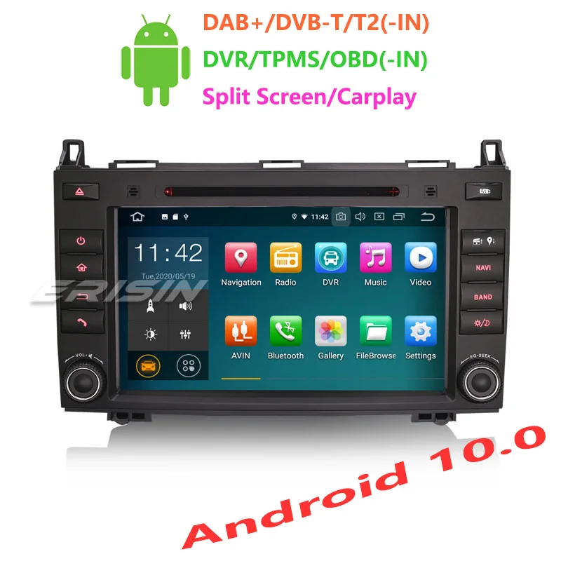 Erisin ES5121B 8 &quotAndroid 10 0 автомобильный DVD OBD DAB + DVR USB CarPlay для W245 W169 Sprinter Viano Vito|CD-плеер