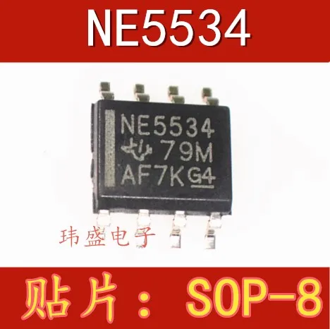 10 шт. NE5534DR лапками углублением SOP-8 NE5534