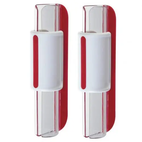 2pcs Red New Arrival 1/2Pcs Safe Grapes Cherry Tomato Fruit Cutter Zip Slicer Kitchen Accessories - Цвет: 2pcs Red