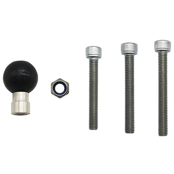 

Motorcycle Bike Handlebar Clamp Phone Holder Gps Mount Kit 1inch Rubber Ball M8 Screw