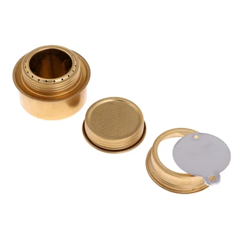 

Portable Alcohol Stove Lightweight Brass Camping Hiking Backpacking Stove