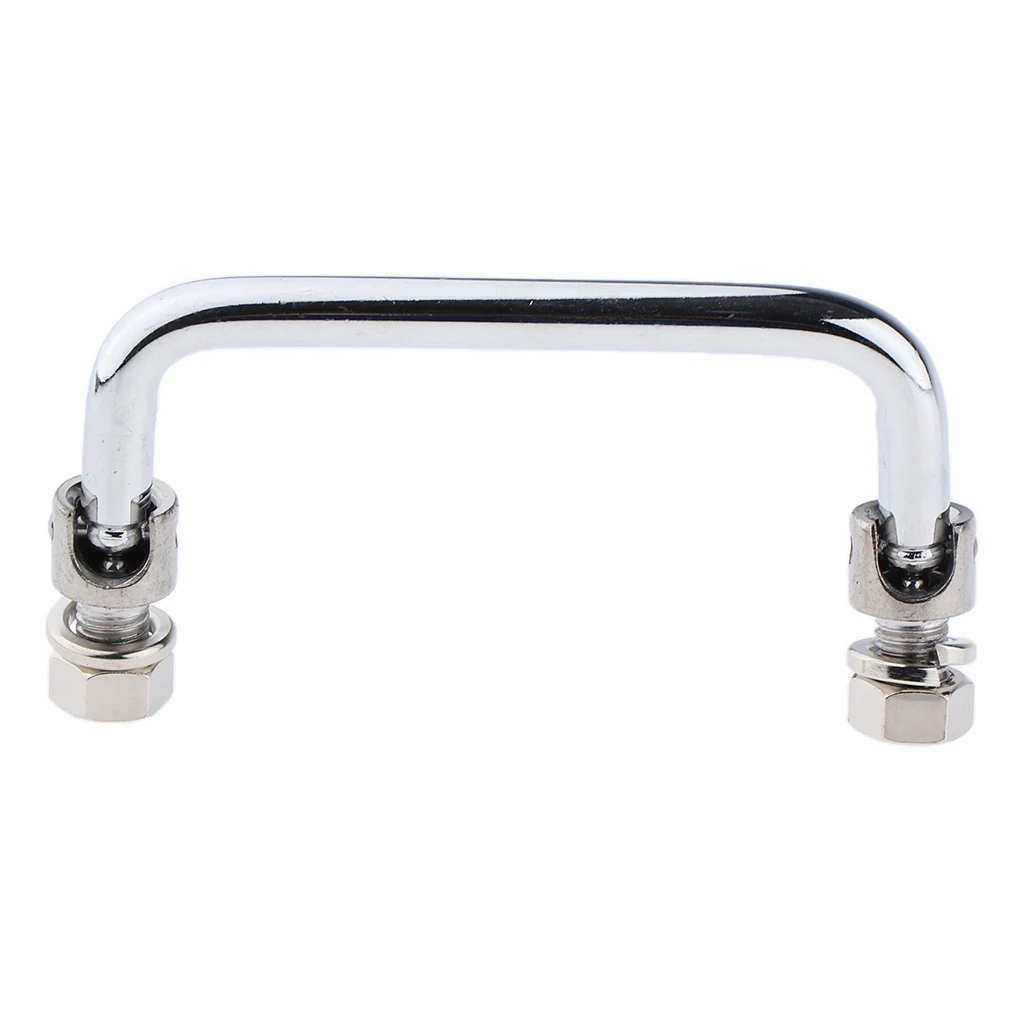 Stainless Steel Heavy Duty Boat Marine Folding Grab Handle Hand Rail Door Assist Bar Hardware, Length 4-inch Round Tube