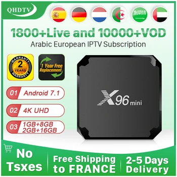 

X96MINI IPTV Arabic Portugal Italy Smart tv Box x96 Android IPTV Subscription 1 Year 4k QHDTV IPTV M3U Spain Algeria Dutch IP TV