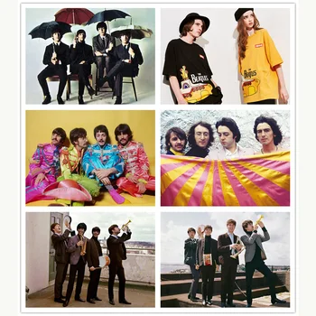 

Full Square Round Drill 5D DIY Diamond Painting Kits The Beatle Band Star Diamond Embroidery Cross Stitch Mosaic Home Decor Gift