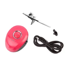 Художественный распылитель для аэрографии с низким уровнем шума с портативным мини-набор воздушных компрессоров для макияжа маникюра ремесло торт Спрей модель инструмент для ногтей