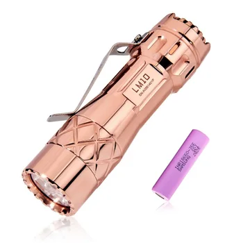 Buy Lumintop LM10 Copper LED Flashlight Cree XP-L Hi 2800 LM Military Flashlight By 18650 Battery For Both Daily Use And Collection