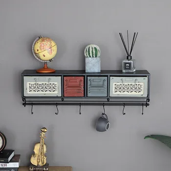 

Loft retro clapboard rack American style creative wall decoration rack rack