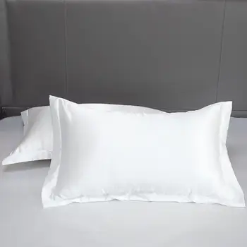 

white satin pillowcase for Healthy Sleep Multicolor Smooth silk pillow cover 48x74cm