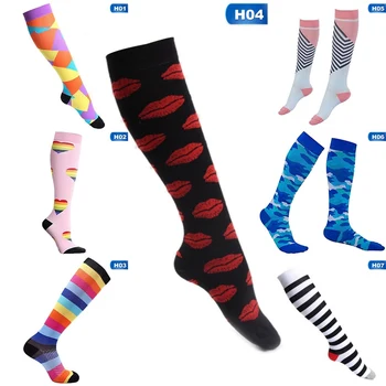 

Elastic Unisex Compression Socks Professional Leg Protection Long Socks Men Women Running Socks Leg Shaper Girls Knee High Socks