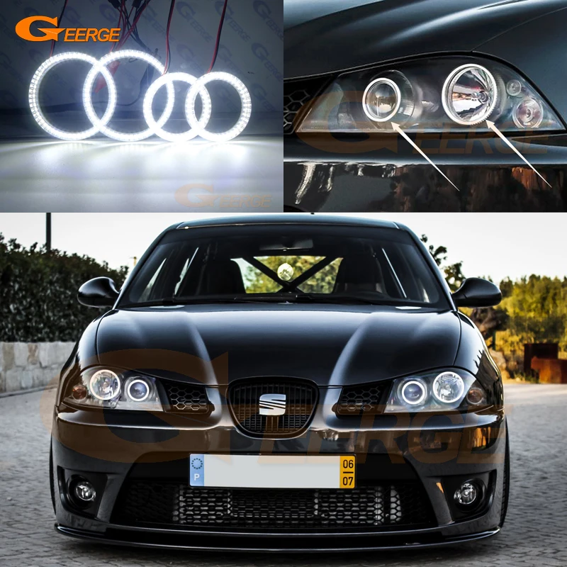 

For Seat Ibiza 6L Cordoba facelift 2006 2007 2008 Excellent Ultra bright illumination DRL smd led Angel Eyes kit
