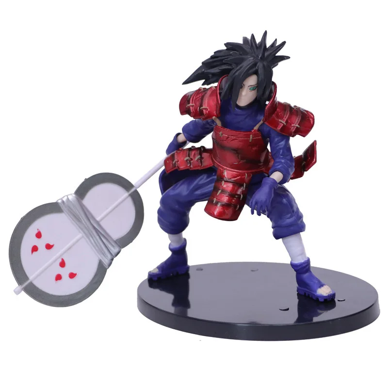 

Anime Naruto Shippuden Flame Fan Weapon Uchiha Madara Action Figure Figurines Toys Collectible Model