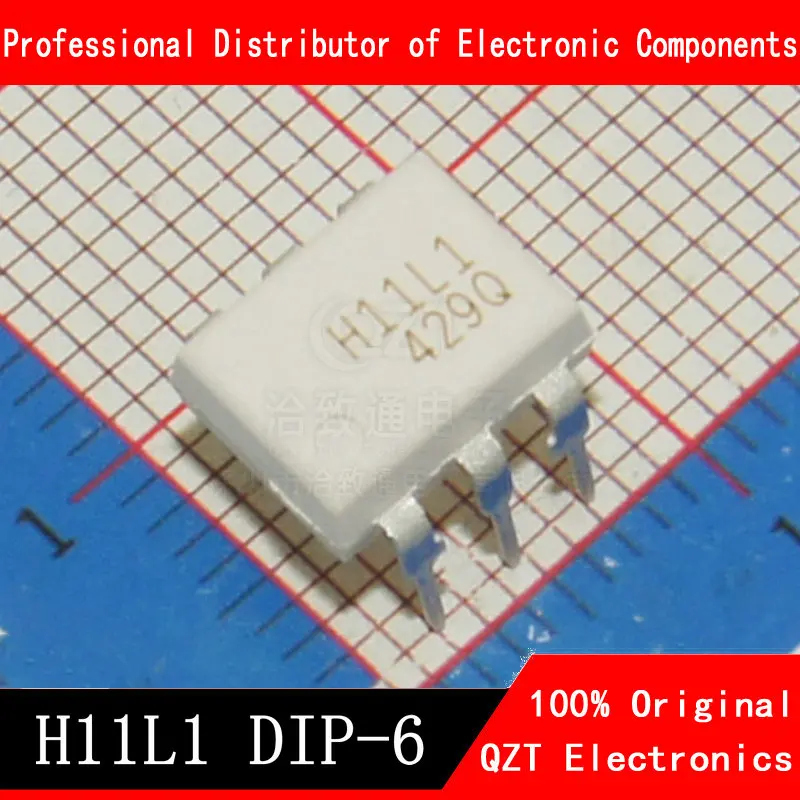 10pcs/lot H11L1 DIP-6 SMD-6 H11L1M Schmitt trigger output at a high speed  new and original IC 20pcs new 74lvc1g14gw 125 74lvc1g14 single schmitt trigger inverter sot 353 74lvc1g14gw integrated circuit