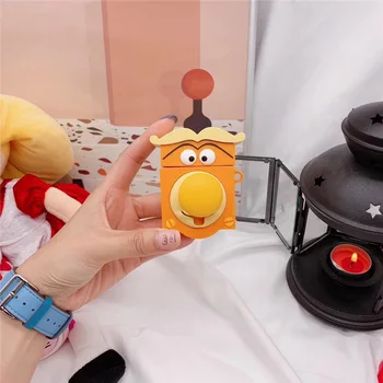 

For AirPods 2 Case Door Handle Cute Cartoon Soft Silicone Wireless Earphone Cases For Apple Airpod Case Cover Funda + Ring