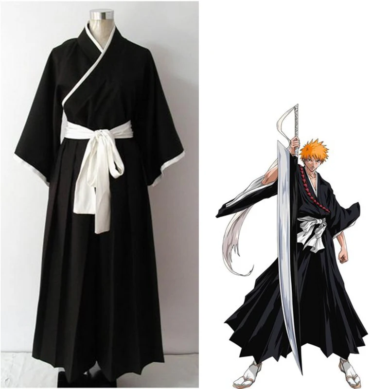 Костюм для косплея отбеливатель Kurosaki Ichigo халат плащ пальто костюм на