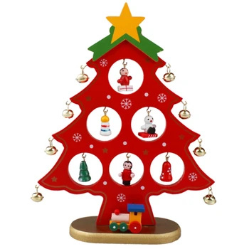

Creative DIY Wooden Christmas Tree Decoration Christmas Gift Ornament Xmas Tree Table Desk Decoration