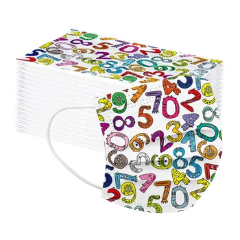 

10/20/50pc Children's Disposable Masks Cartoon Print Face Mask For Kids Protection Three Layer Mascarillas Masque Enfant Маска