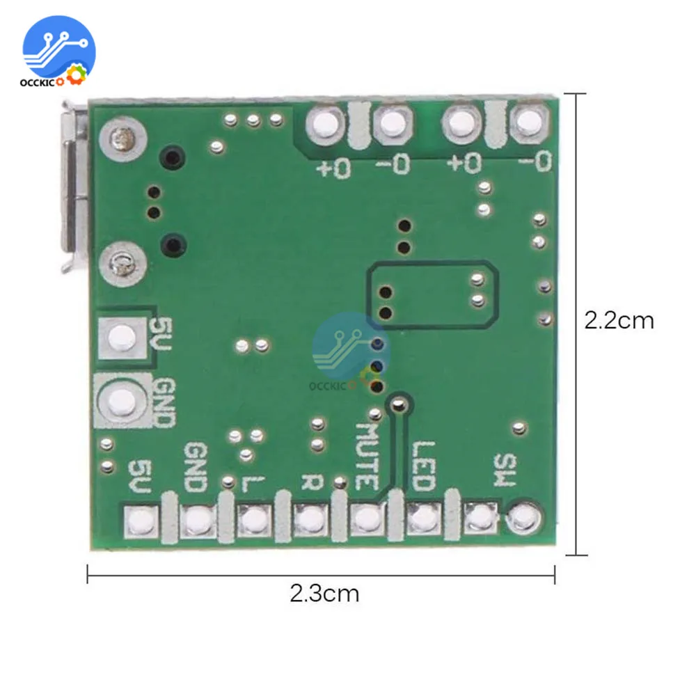 Плата усилителя Micro USB PAM8403 5 В 2x3 Вт аудиоусилитель звуковая система сделай сам