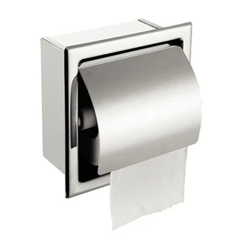 

Silver Chrome Toilet Paper Holder Stainless Steel 304 Roll Paper Box Porta Papel Higienico Roll Paper Tissue Box