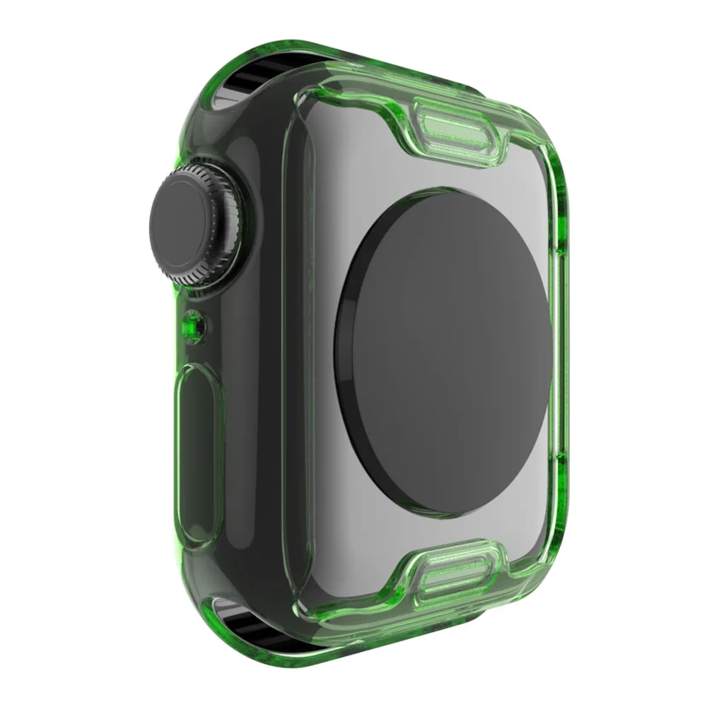 Цветной защитный чехол для Apple Watch 44 мм 40 мм чехол iWatch Series 4 Series 5 противоударный ТПУ чехол